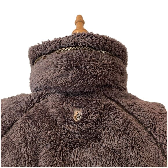 Kuhl Brown High Pile Fleece Vest Hoodie Small Gorpcore Outdoors WInter - Picture 13 of 13
